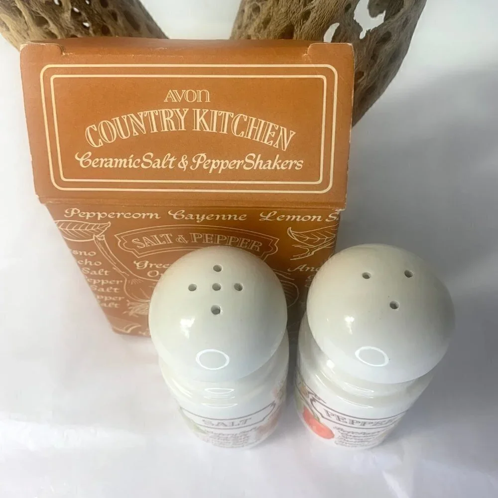 Avon Vintage Salt Pepper Shakers Ceramic